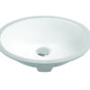 18" Undermount Oval Vanity Sink, White, MODEL: 1602W Undermount Oval Vanity Sink, Beige, MODEL: 1602B
