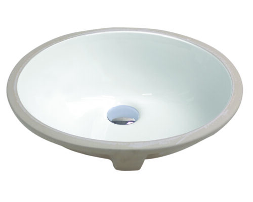 1636, 15” Oval Porcelain Ceramic Undermount Sink