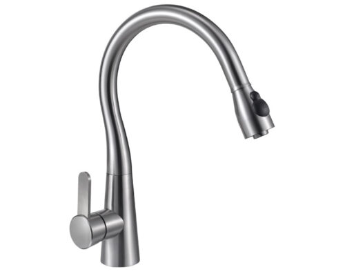 Stainless Steel Pullout kitchen Faucet, Satin Finish, UECFC01S
