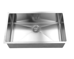Hand Crafted, Undermount, R15 Single Bowl Kitchen Sink, Model: RR3018C